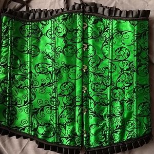 Emerald green corset top M